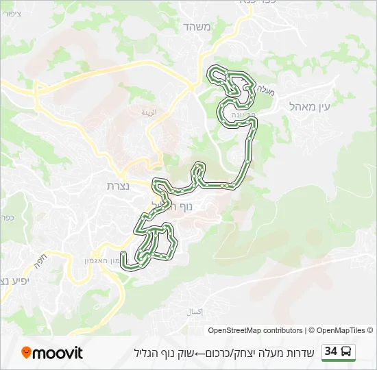 34 Bus Line Map