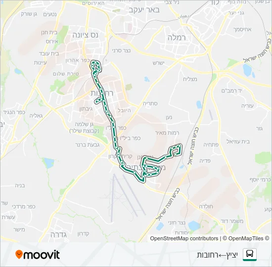 Автобус 27 - הנגשה בהזמנה מראש ♿: карта маршрута