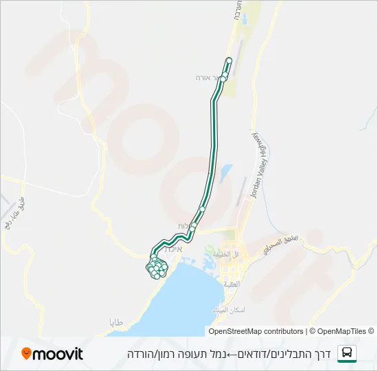 Автобус 32 - הנגשה בהזמנה מראש ♿: карта маршрута