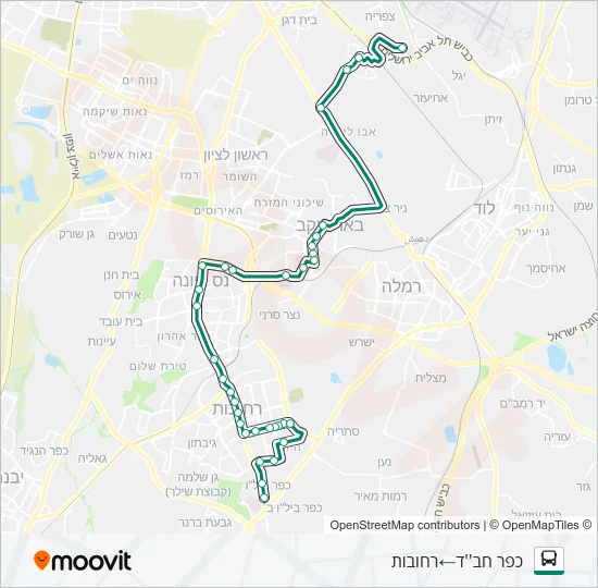 Автобус 80 - הנגשה בהזמנה מראש ♿: карта маршрута