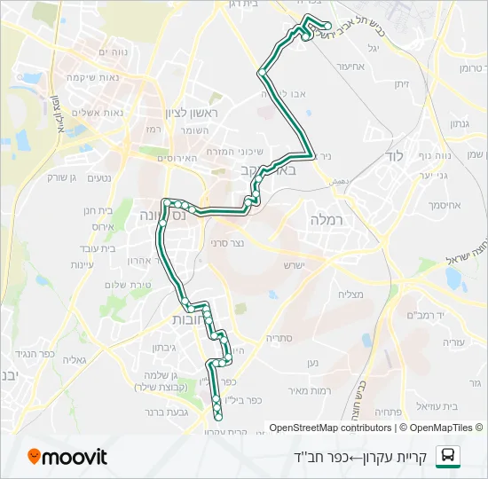 Автобус 80 - הנגשה בהזמנה מראש ♿: карта маршрута