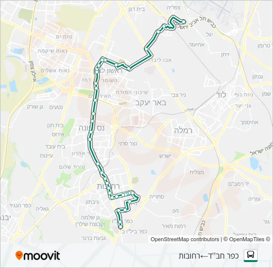 Автобус 88 - הנגשה בהזמנה מראש ♿: карта маршрута