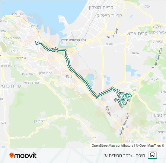 Автобус 794 - הנגשה בהזמנה מראש ♿: карта маршрута
