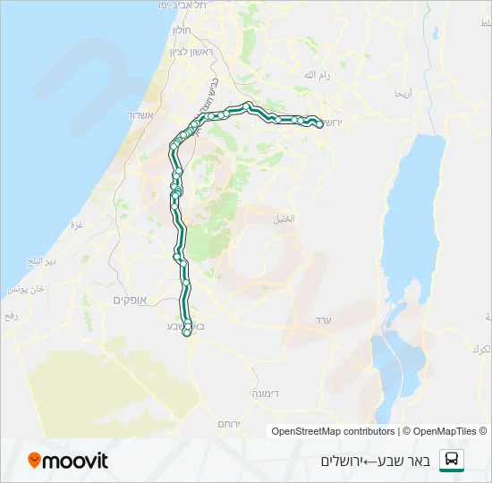 Автобус 446 - הנגשה בהזמנה מראש ♿: карта маршрута