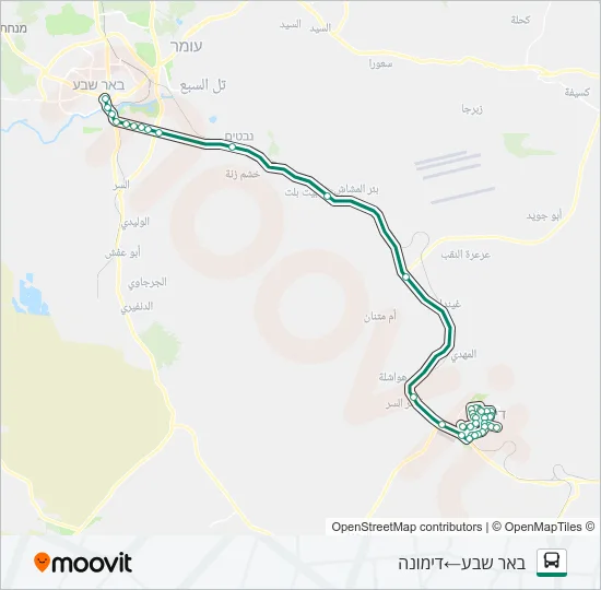 Автобус 48א - הנגשה בהזמנה מראש ♿: карта маршрута