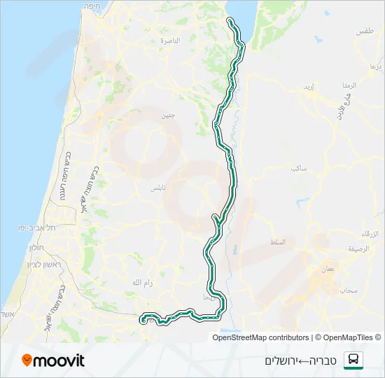 Автобус 961 - הנגשה בהזמנה מראש ♿: карта маршрута