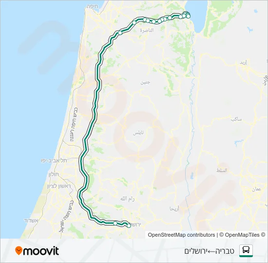 Автобус 962 - הנגשה בהזמנה מראש ♿: карта маршрута