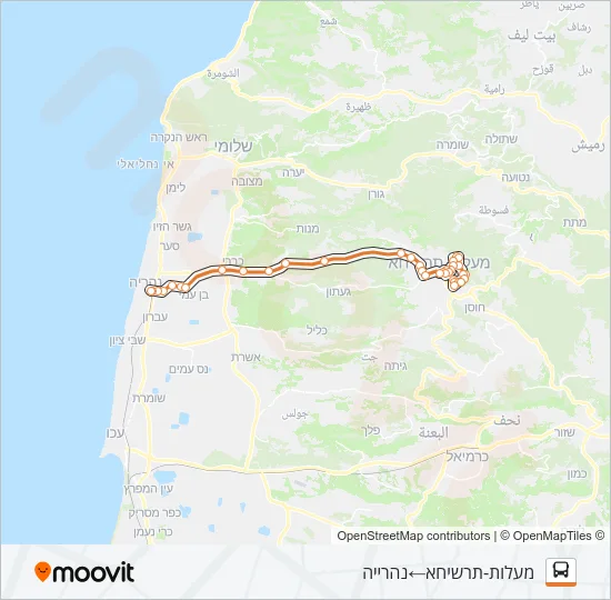 Автобус 41 - הנגשה בהזמנה מראש ♿: карта маршрута