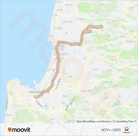 Автобус 284 - הנגשה בהזמנה מראש ♿: карта маршрута