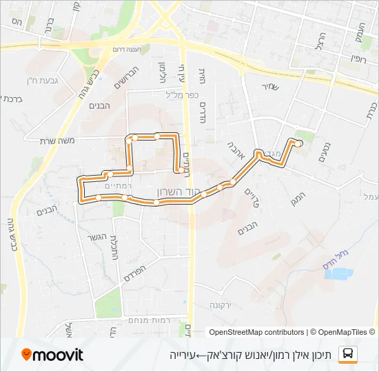 Автобус 77 - הנגשה בהזמנה מראש ♿: карта маршрута