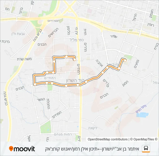 Автобус 77 - הנגשה בהזמנה מראש ♿: карта маршрута