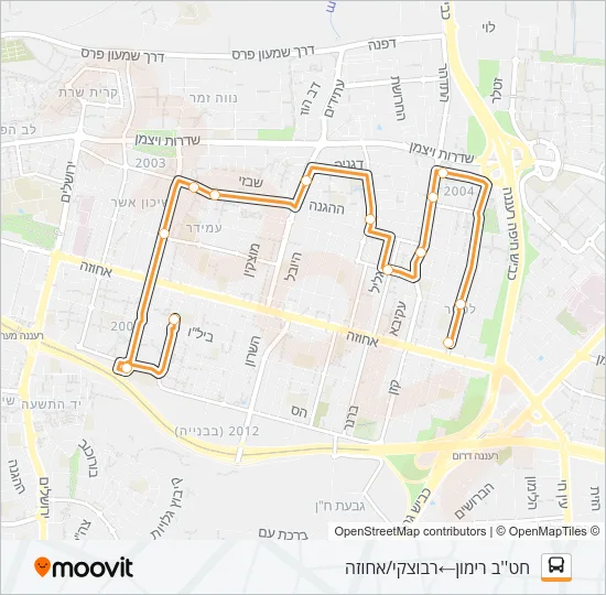 Автобус 82 - הנגשה בהזמנה מראש ♿: карта маршрута