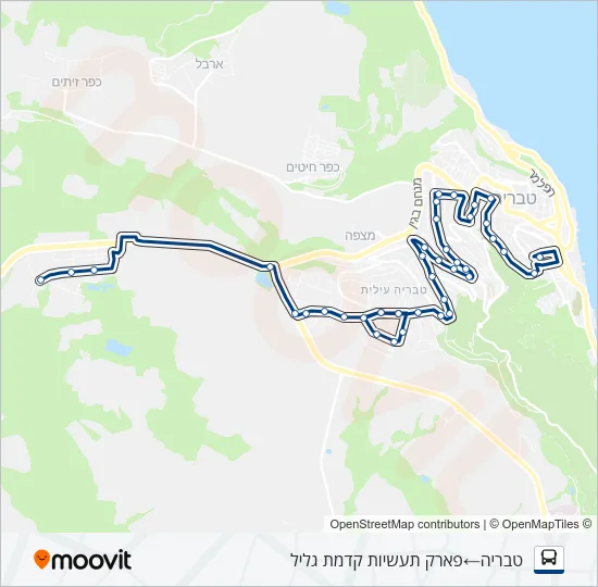 Автобус 44 - הנגשה בהזמנה מראש ♿: карта маршрута