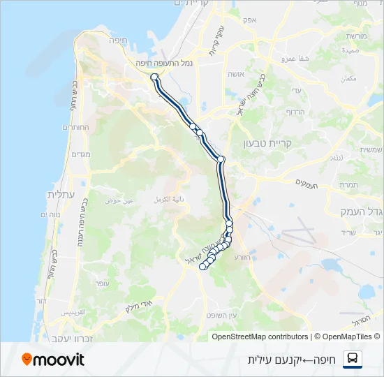 Автобус 180 - הנגשה בהזמנה מראש ♿: карта маршрута