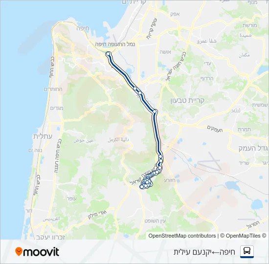 Автобус 188 - הנגשה בהזמנה מראש ♿: карта маршрута
