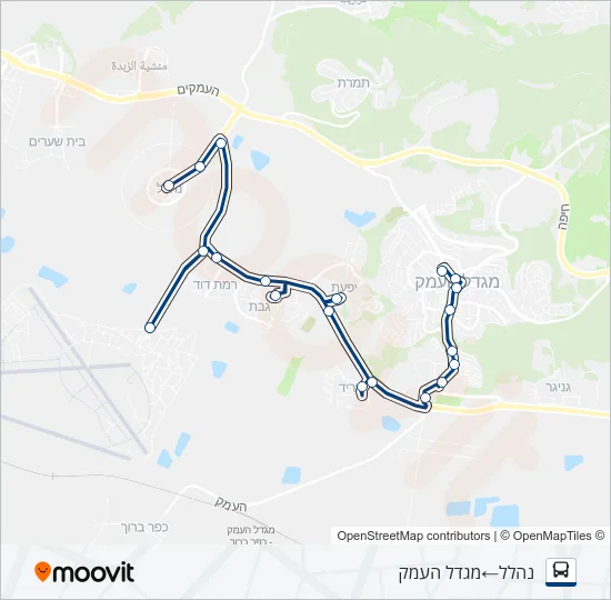 Автобус 305 - הנגשה בהזמנה מראש ♿: карта маршрута