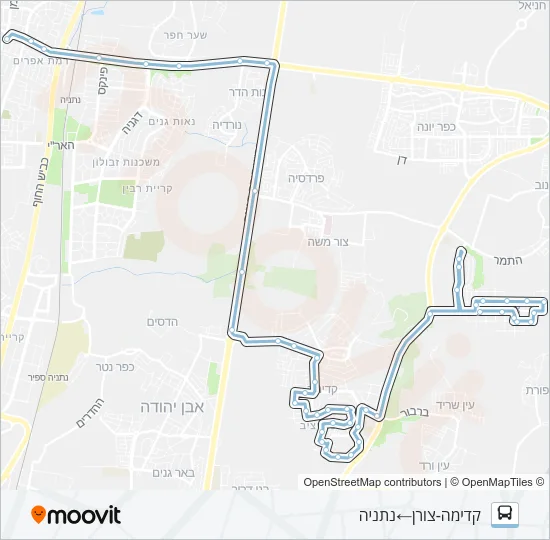Автобус 47 - הנגשה בהזמנה מראש ♿: карта маршрута