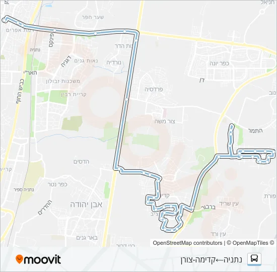 Автобус 47 - הנגשה בהזמנה מראש ♿: карта маршрута