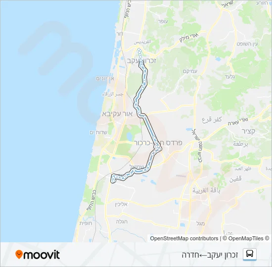 Автобус 70 - הנגשה בהזמנה מראש ♿: карта маршрута