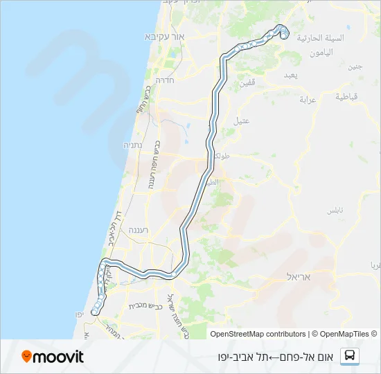 Автобус 299 - הנגשה בהזמנה מראש ♿: карта маршрута