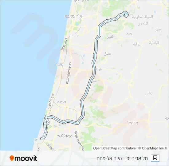 Автобус 299 - הנגשה בהזמנה מראש ♿: карта маршрута