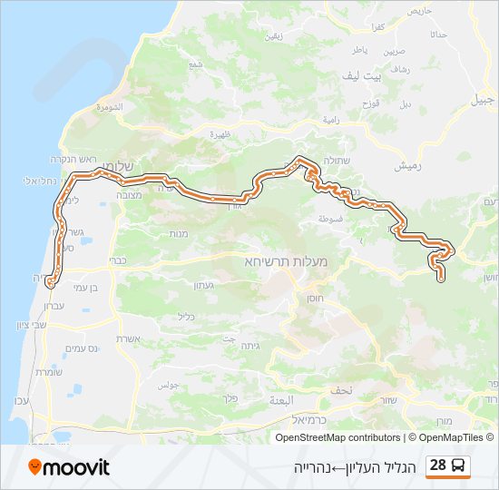 28 Bus Line Map