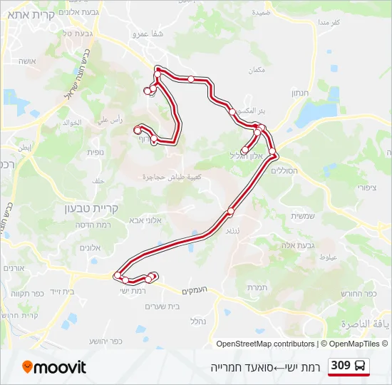 309 Bus Line Map