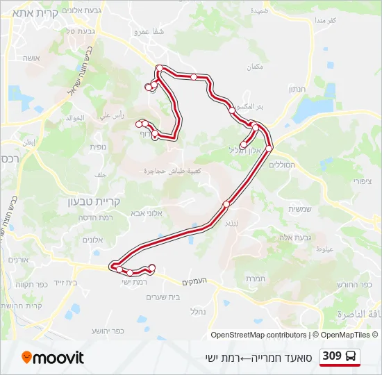 309 Bus Line Map