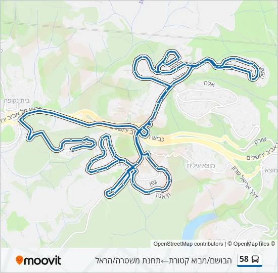 58 Bus Line Map