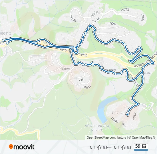 59 Bus Line Map