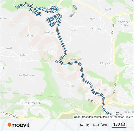 130 Bus Line Map