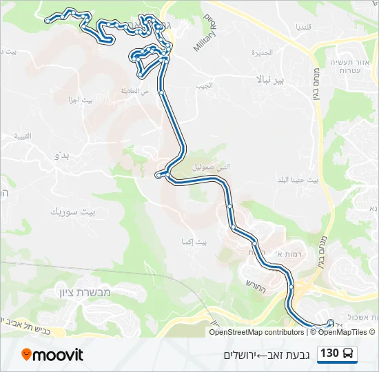 130 Bus Line Map