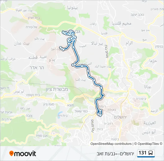 131 Bus Line Map