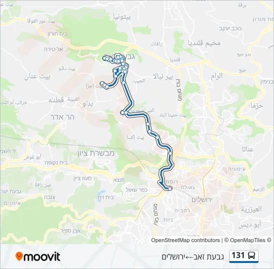 131 Bus Line Map