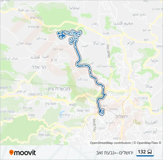 132 Bus Line Map