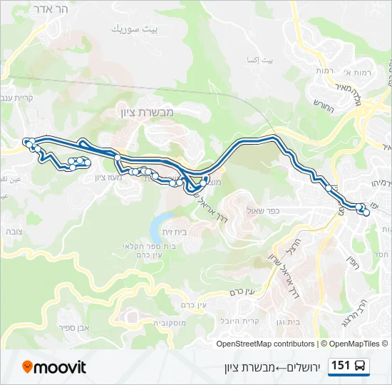 151 Bus Line Map