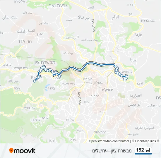 152 Bus Line Map