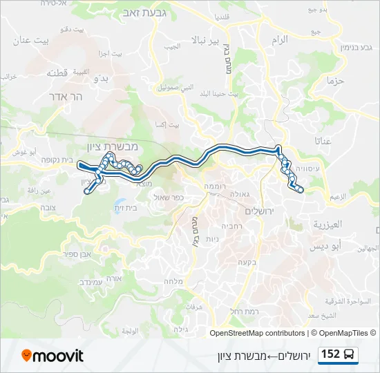 152 Bus Line Map