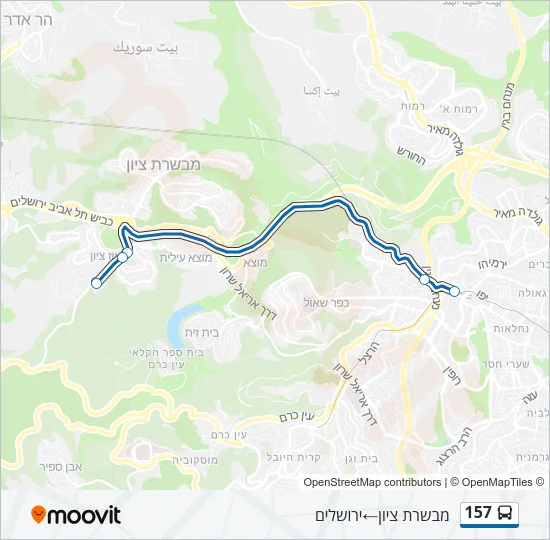 157 Bus Line Map