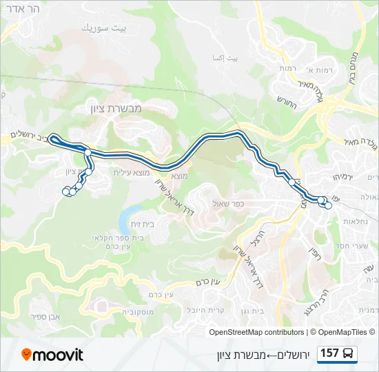 157 Bus Line Map