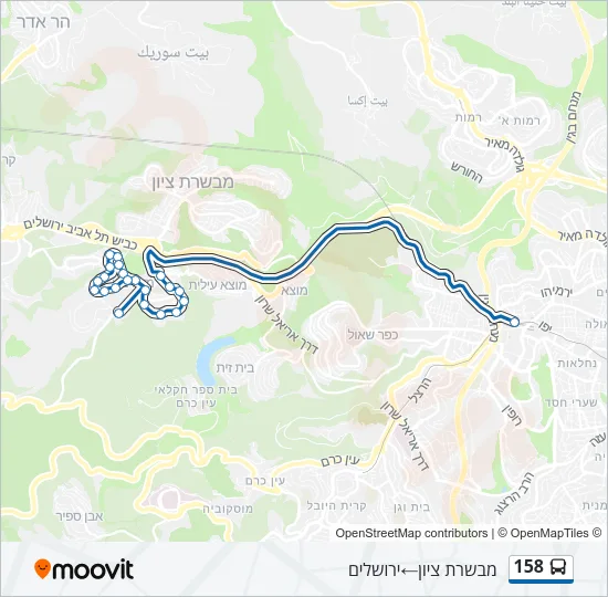 158 Bus Line Map