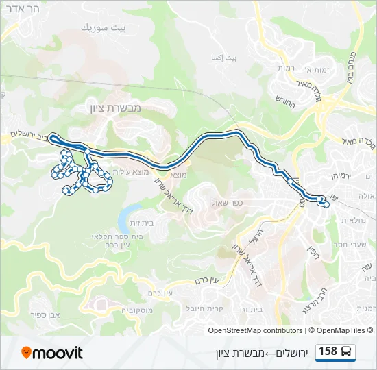 158 Bus Line Map