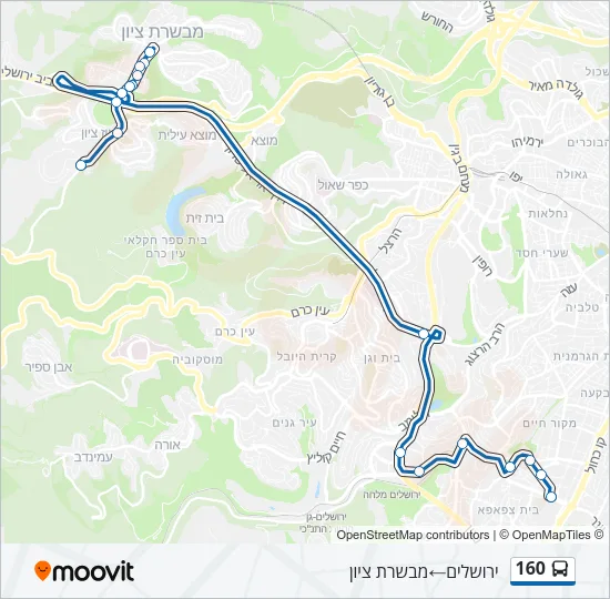 160 Bus Line Map