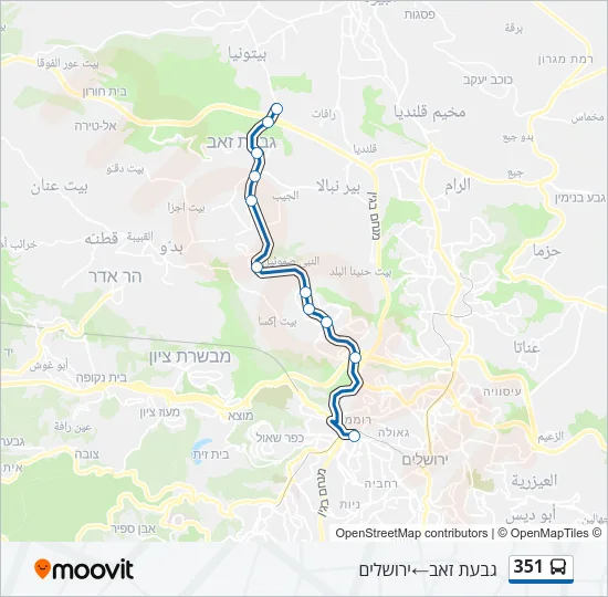 351 Bus Line Map