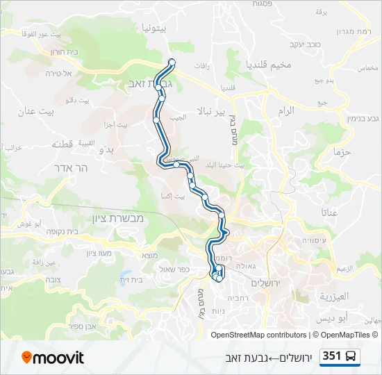 351 Bus Line Map