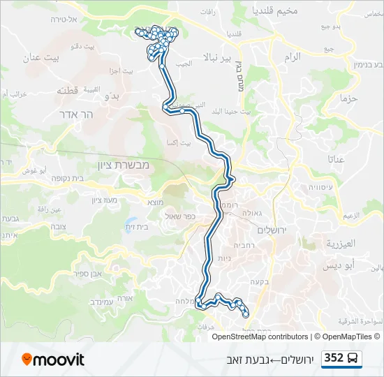 352 Bus Line Map