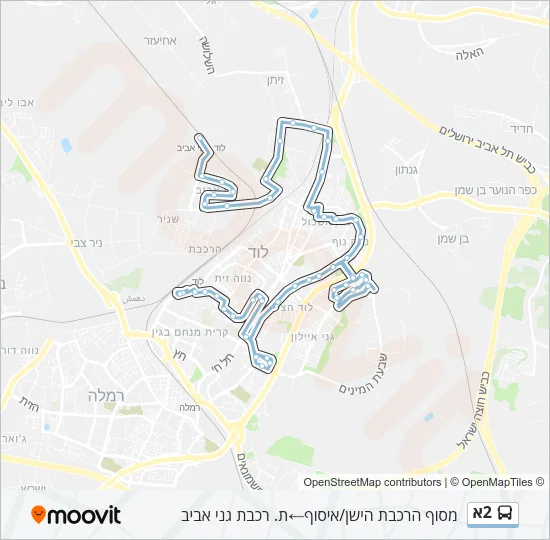 Автобус 2א: карта маршрута