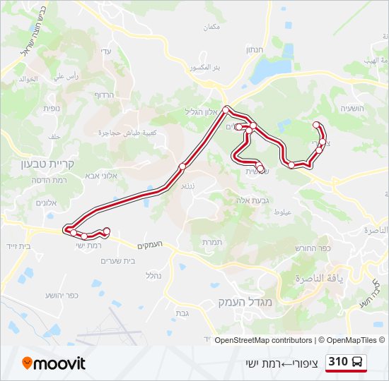 310 Bus Line Map