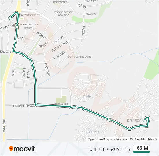 66 ♿ Bus Line Map