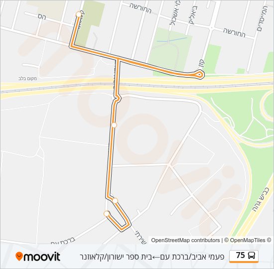 Автобус 75 ♿: карта маршрута